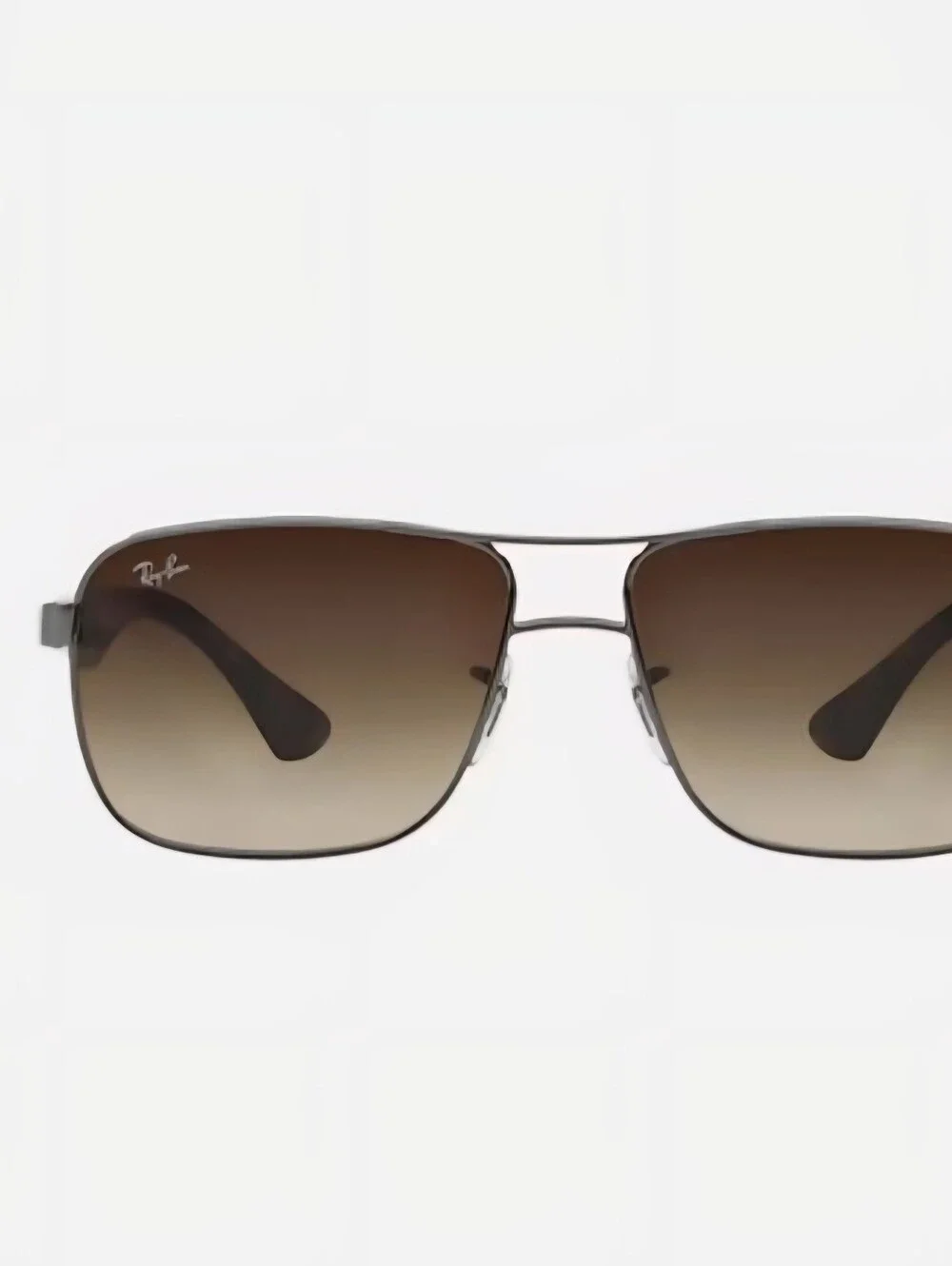 Ray-Ban Square Metal Glasses - Polished Gunmetal with Tortoise Temples